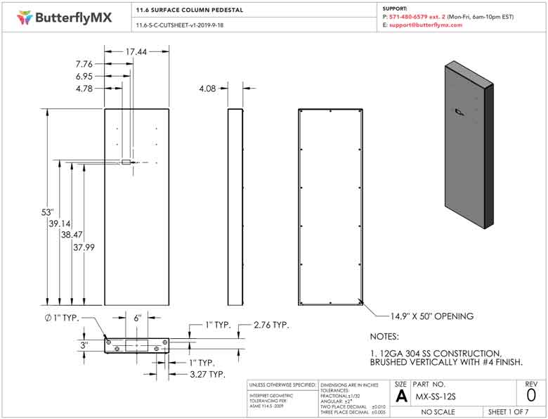 Pedestal Diagrams | ButterflyMX