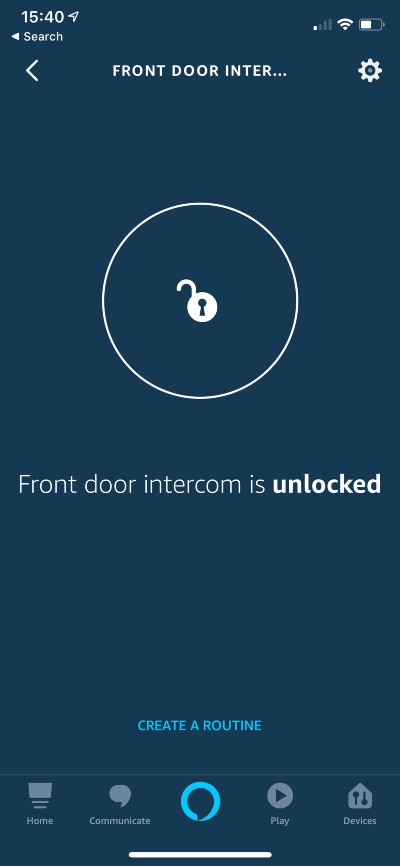 Connect Alexa door open confirmation