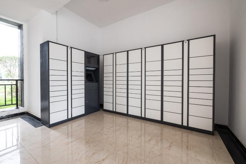 package lockers in apartment building