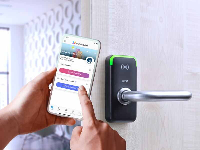 Unlocking a WiFi smart lock with the ButterflyMX mobile app