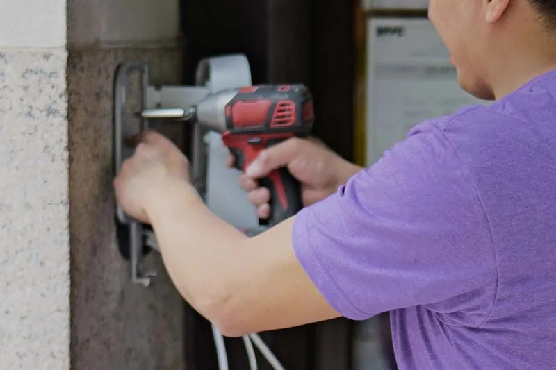 Installer removes the existing intercom