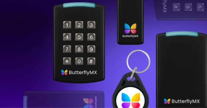 ButterflyMX, shown here, offers the best key card and key fob system.
