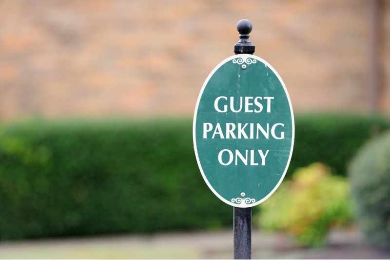 guest parking sign for multifamily budget