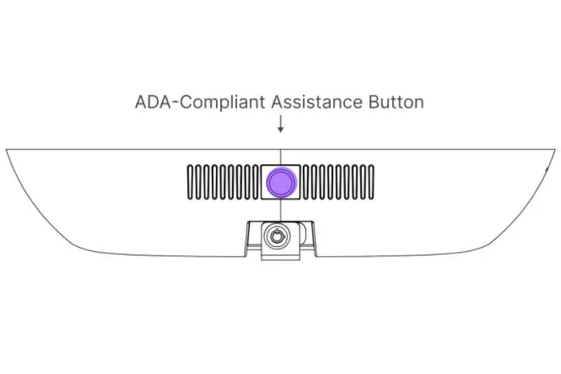 To reboot your ButterflyMX intercom, hold down the ADA button for five seconds.