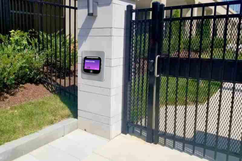 outdoor intercom system at gate