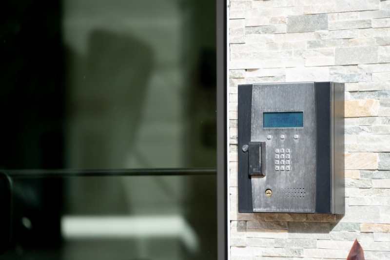 wireless call box at apartment front door