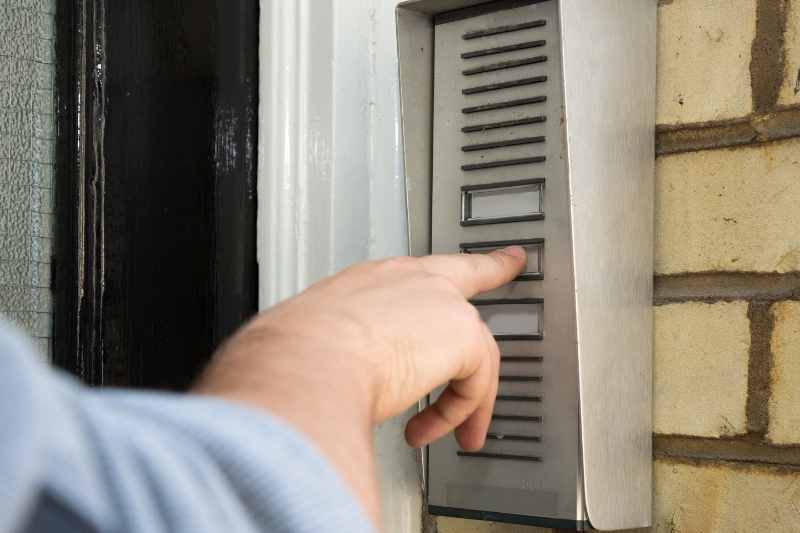 man using wireless call box