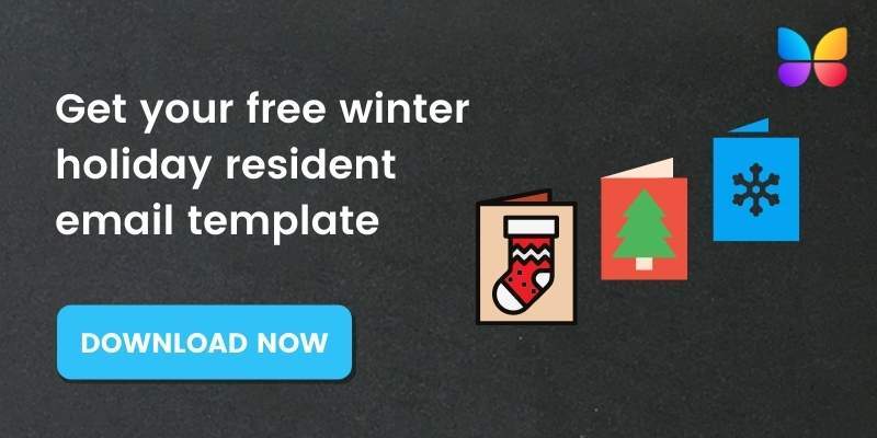 Winter holiday email template 