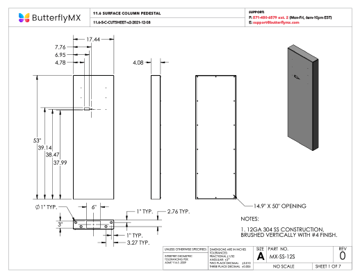 Pedestal Diagrams | ButterflyMX