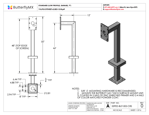 Pedestal Diagrams | ButterflyMX