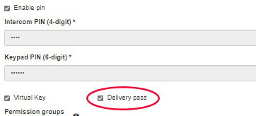 enable ButterflyMX delivery pass