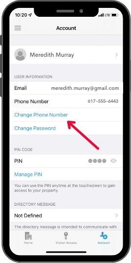 Change your ButterflyMX phone number