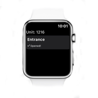 Open the door or gate from your Apple Watch