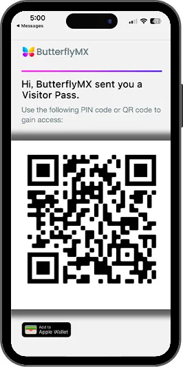 Visitor Pass QR code