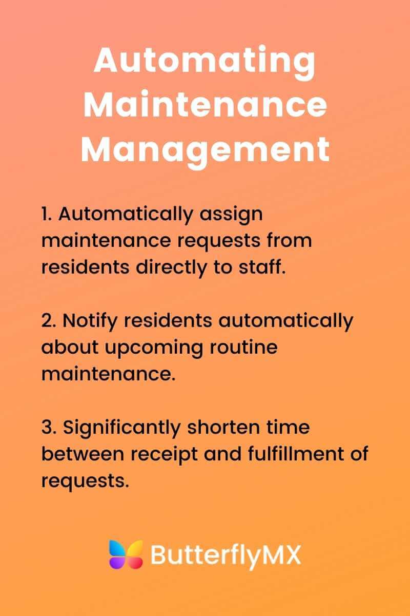 property management automation for maintenance management