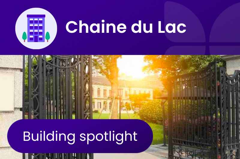 Chaine du Lac building spotlight
