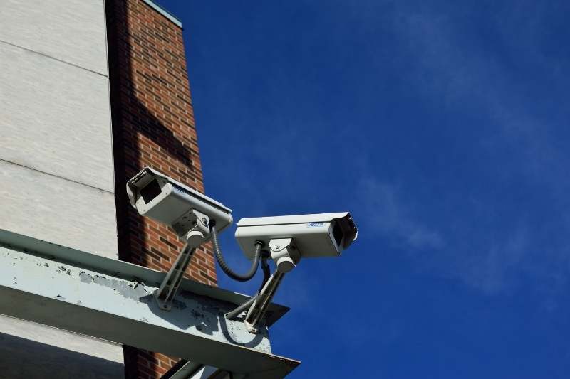 video surveillance protects physical security at building
