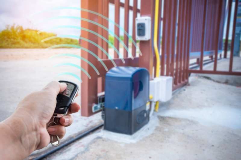 man using a gate key fob