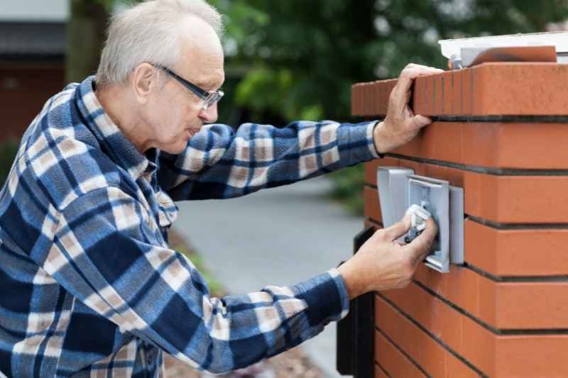 Property manager installs WiFi gate opener by himself. 