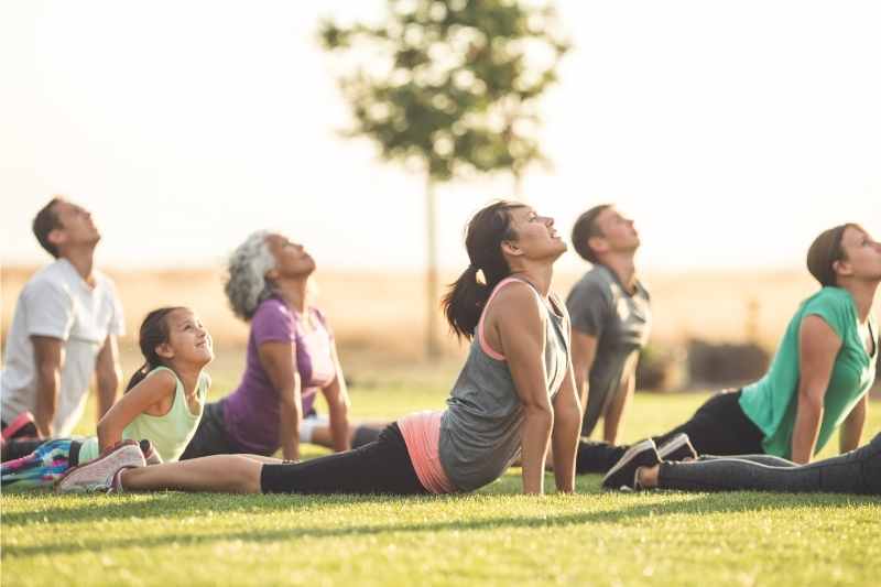 Outside fitness classes are perfect summer resident events