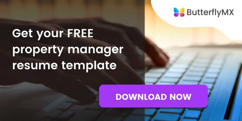 property manager resume template