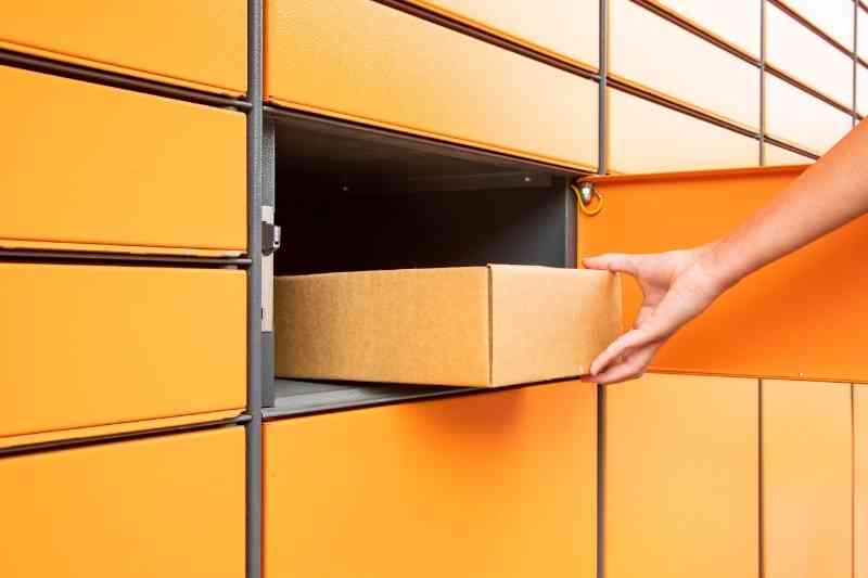 Using a package locker.