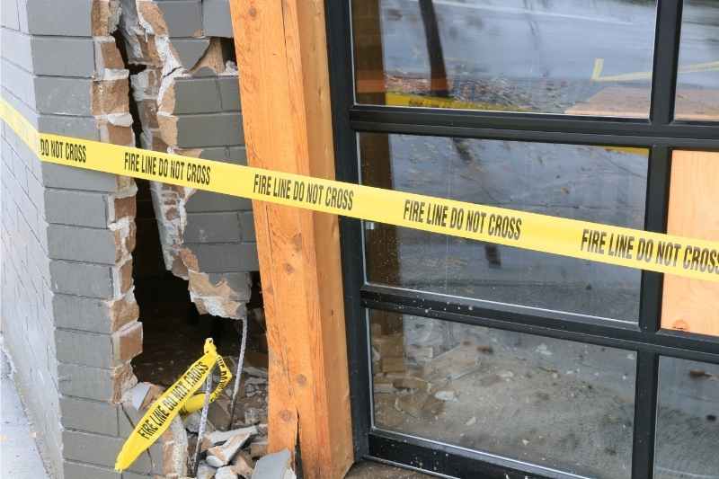 A building suffers property damage, one of the worst real estate risks