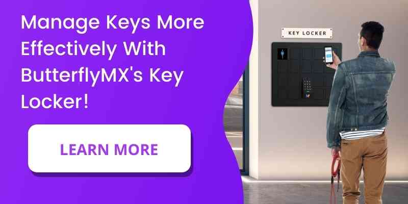 Manage keys more effectively with a ButterflyMX key locker.