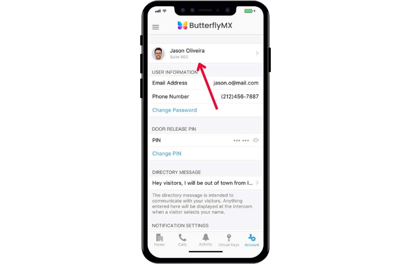 Change how your name appears on the ButterflyMX video intercom directory