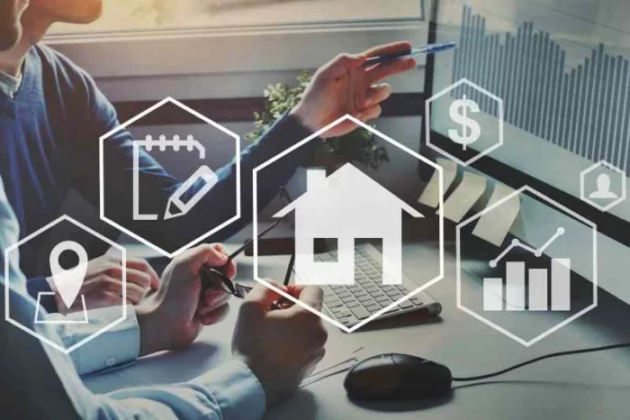 commercial real estate marketing house graphic