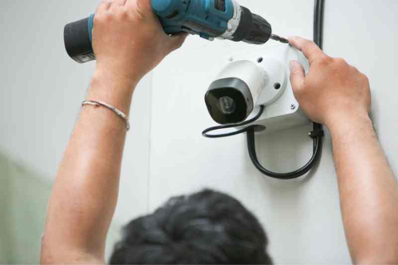 Installing a LPR camera.