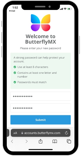 Reset your ButterflyMX password
