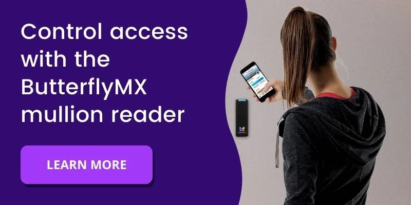 try the ButterflyMX mullion access door card reader