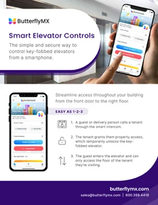 butterflymx elevator control fact sheet