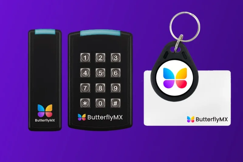 ButterflyMX access control readers and credentials