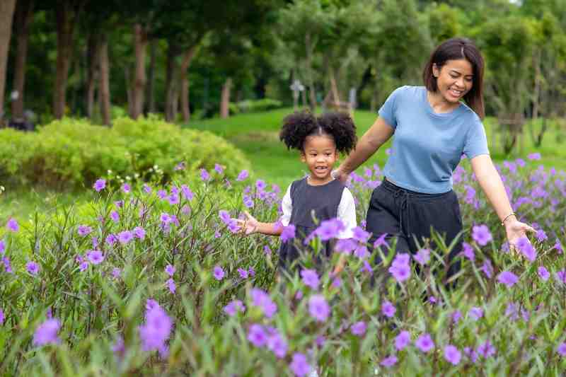 A mother and a daughter enjoying spring resident events for apartment communities.