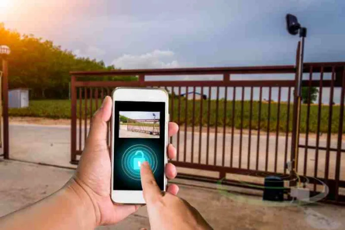 Using a smartphone to open a cellular gate entry system.