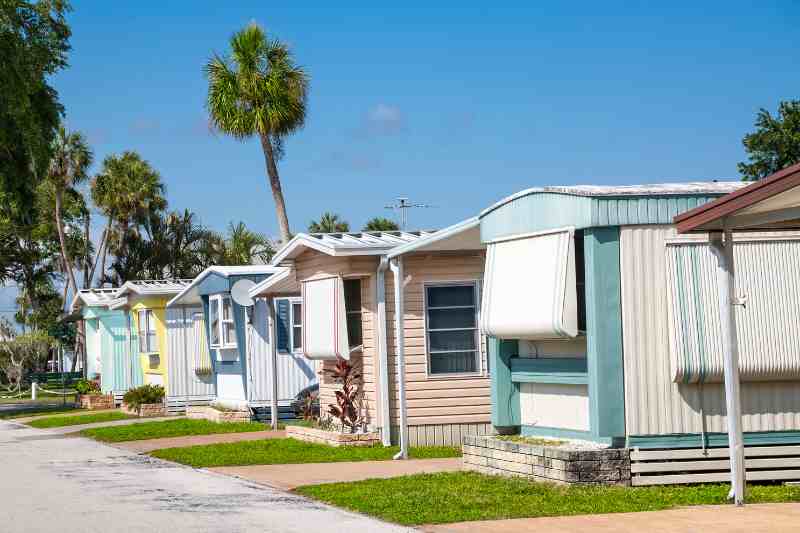 Mobile home park community.