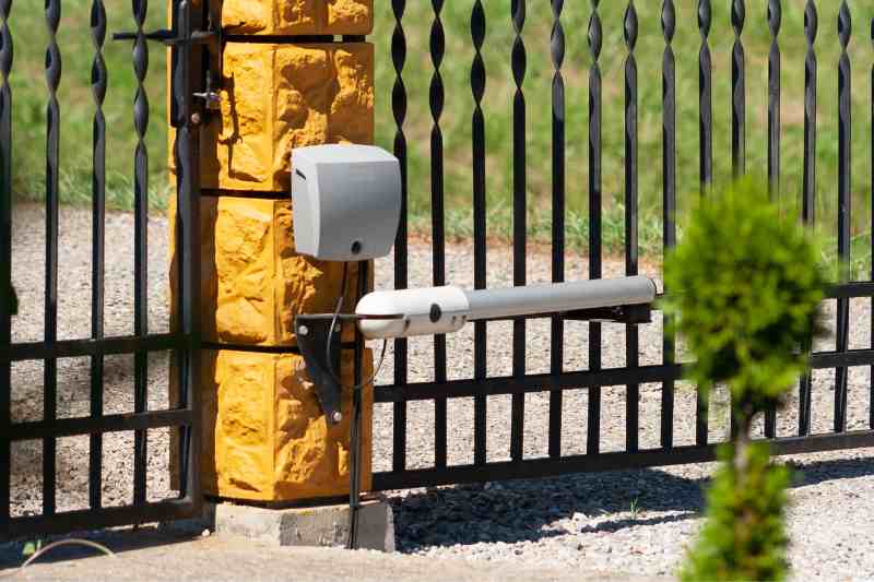 Sliding gate opener at a gated community.