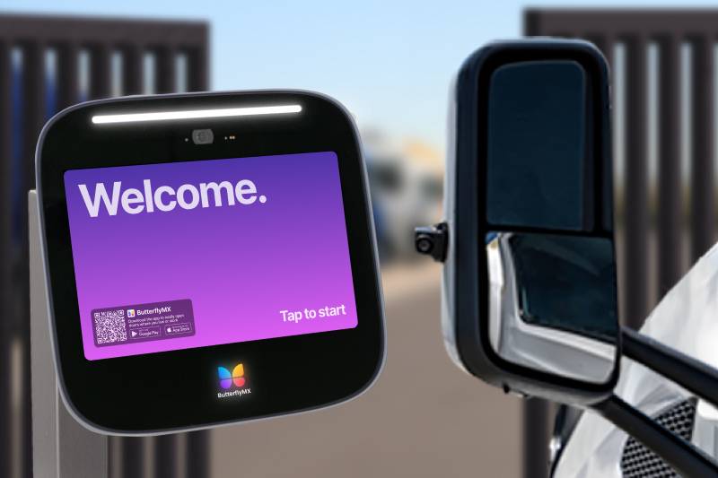 ButterflyMX, shown here, offers the best truck stop access control system.