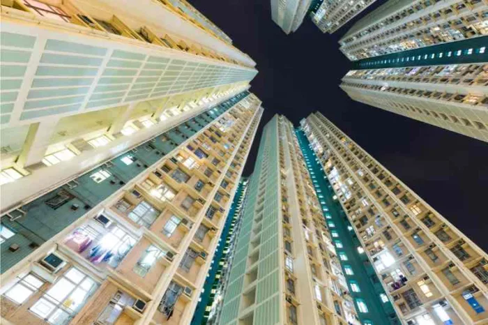 High rise apartment management concerns high rise buildings such as these.