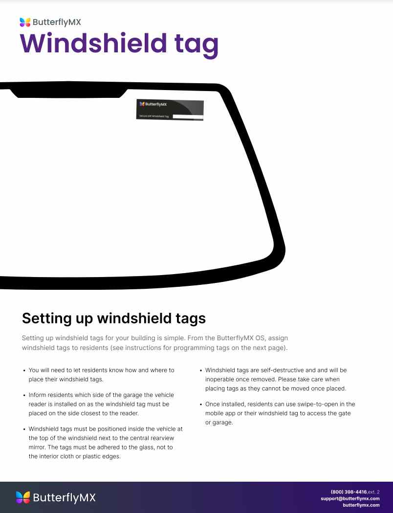How to set up windshield tags