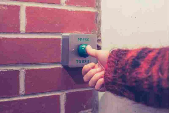 push to exit button outside