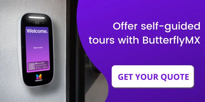 Offer self guided tours with ButterflyMX