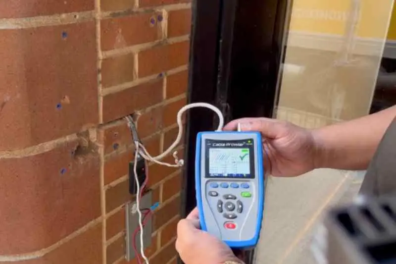 installer double-checks and tests all connections