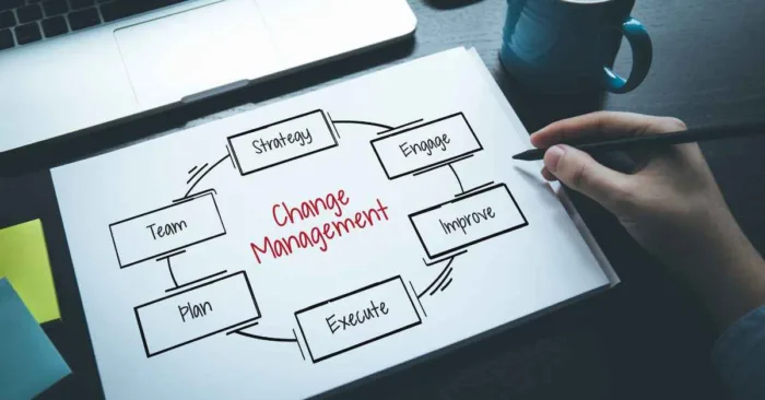 Change management involves a plan like this.
