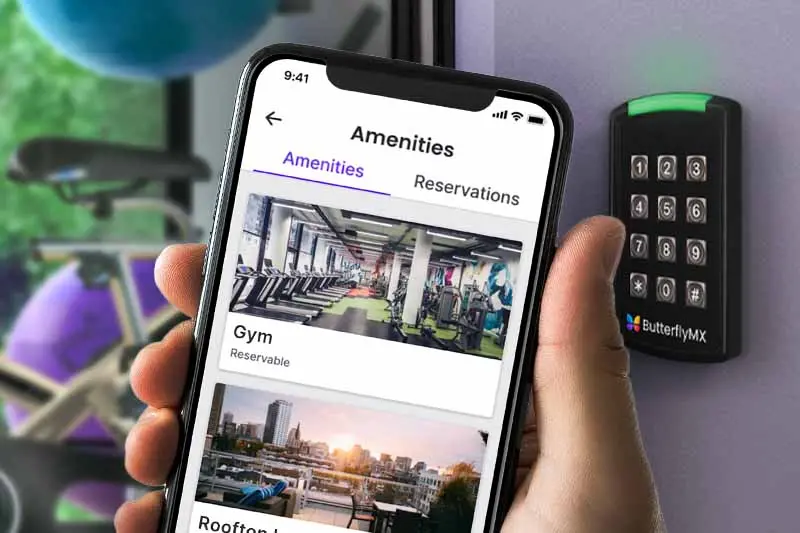 Amenity reservations in the mobile app