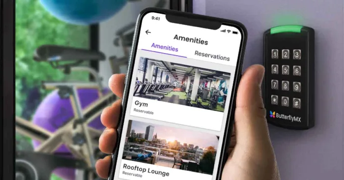 Amenity reservations in the mobile app