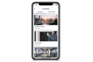 Mobile app amenity reservations