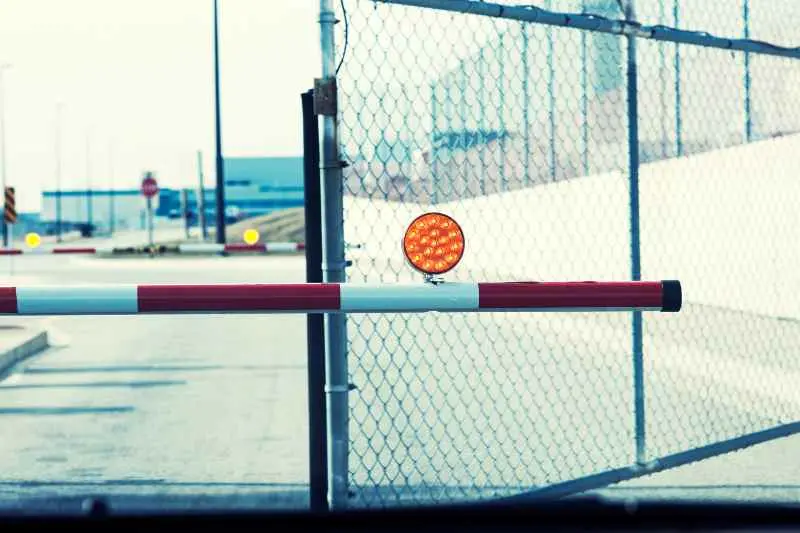 An example of a gate that uses a WiFi gate controller.